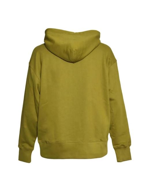 MSGM Green Logo Hooded Sweatshirt for men