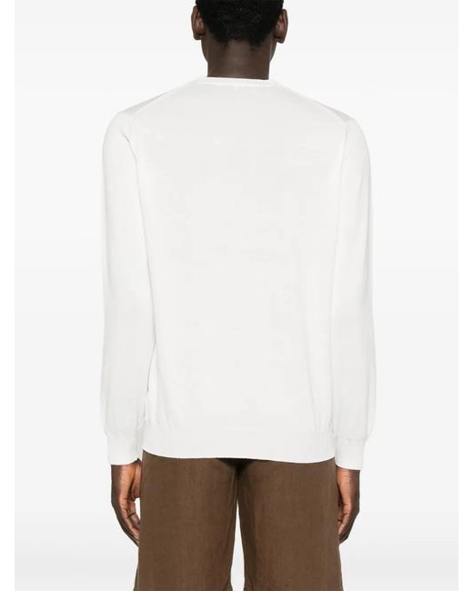 Fedeli White Argentina Sweater for men