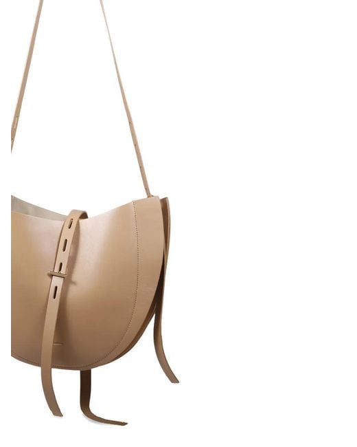 MINOBOSSI Natural Lizzie Buckle Strap Shoulder Bag