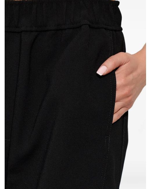 Ganni Black Elasticated-Waist Trousers