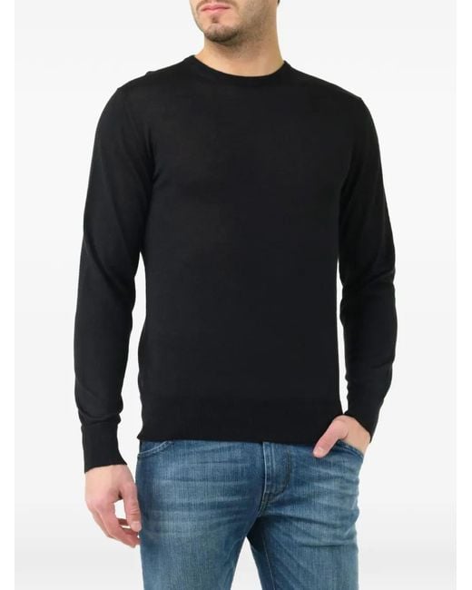 Al Duca D'aosta Blue Crew-Neck Long-Sleeve T-Shirt for men