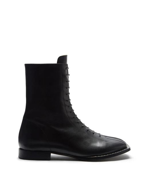 LILI CURIA Black Tilda Lace-Up Boots