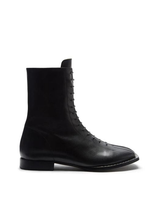 LILI CURIA Black Tilda Lace-Up Boots