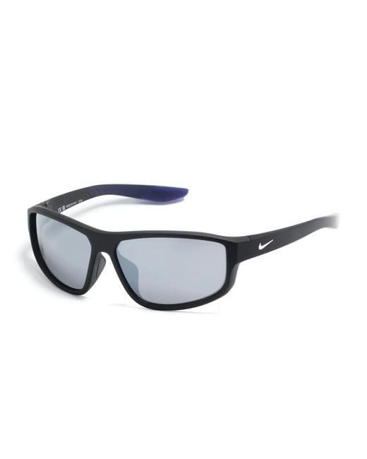 Nike Black Brazel Fuel Rectangle-Frame Sunglasses