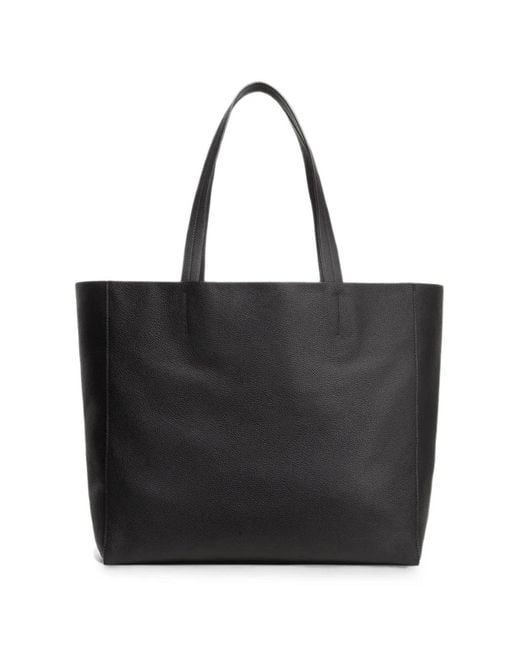 Nili Lotan Black Keith Grained-Leather Tote Bag