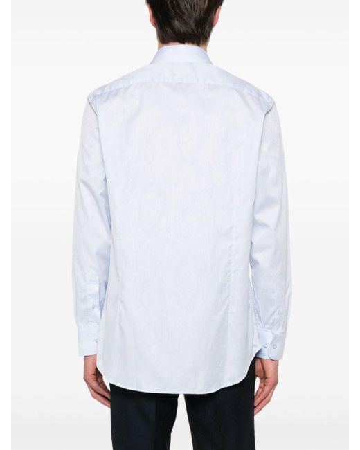 Etro White Paisley-pattern Cotton Shirt for men