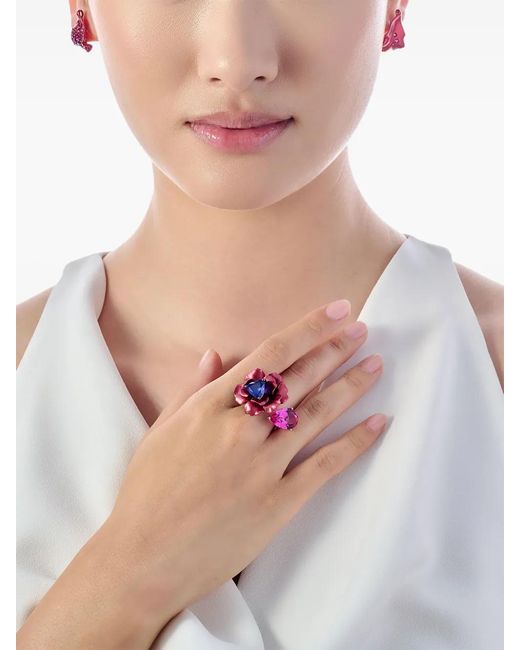 Anabela Chan Pink 14K Petal Ruby Earrings