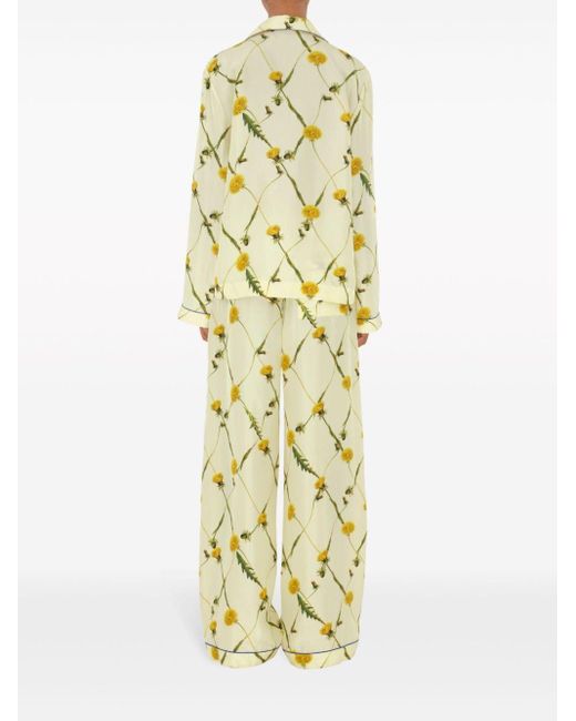 Pantalon à imprimé Dandelion Burberry en coloris Yellow