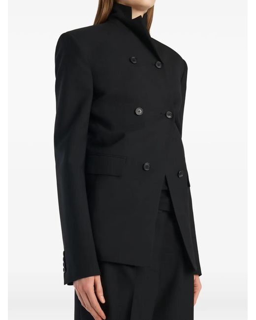 Khaite Black Double-Breasted Jacket
