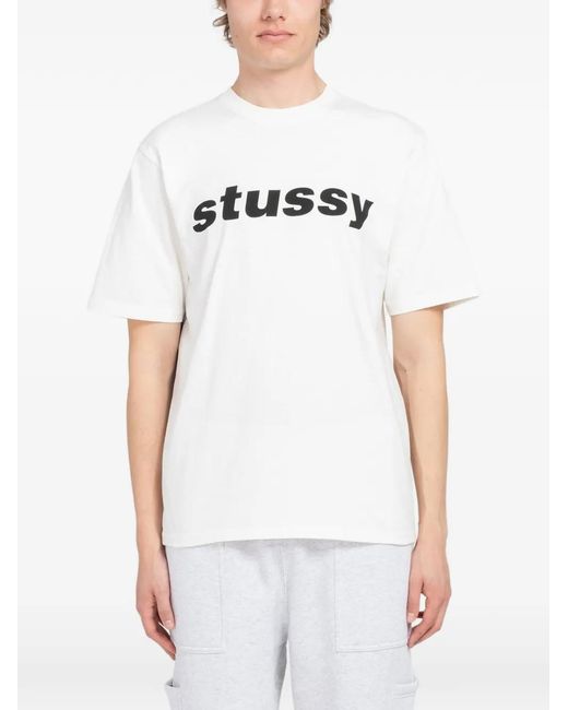 Stussy White Shark Pigment-Dyed T-Shirt