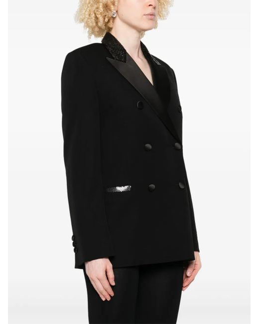 Versace Black Sequin-Embellished Blazer