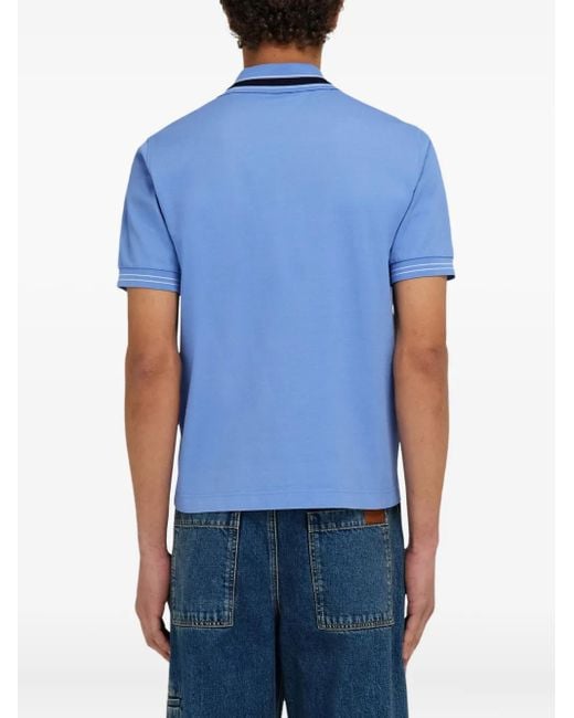 Ferragamo Blue Short-Sleeved Polo Shirt for men