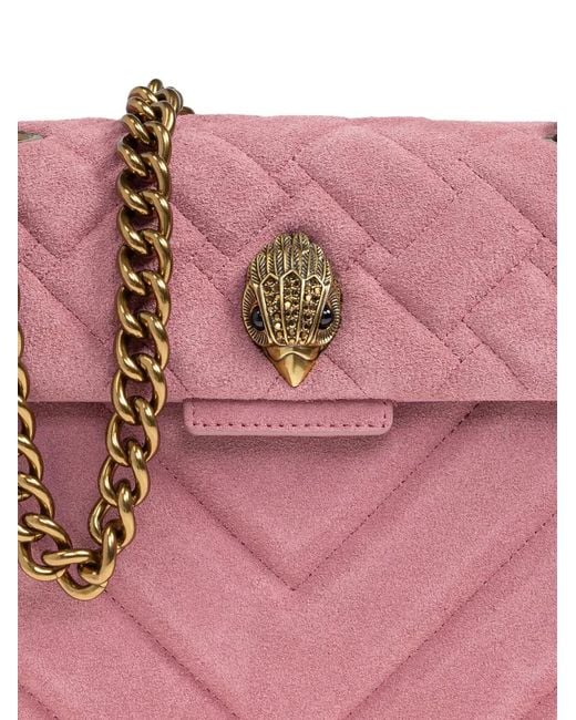 Kurt Geiger Pink Kensington Quilted-Design Shoulder Bag