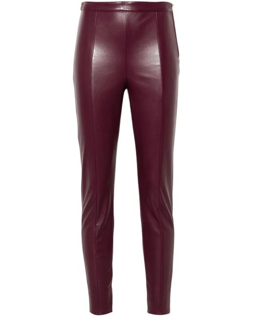 Patrizia Pepe Red Seam-Detailed Leggings