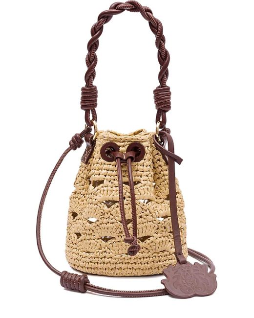 Bolso mini de ganchillo Isla de color Natural