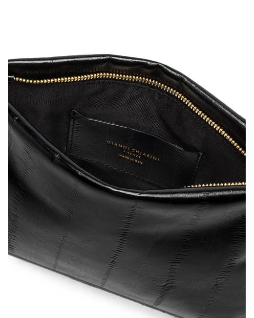 Gianni Chiarini Black Fanny Medium Eel-Effect Knotted-Handle Tote Bag