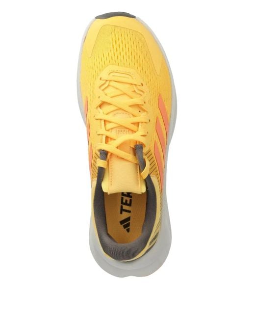 Adidas Yellow Three-Stripe Trainers for men