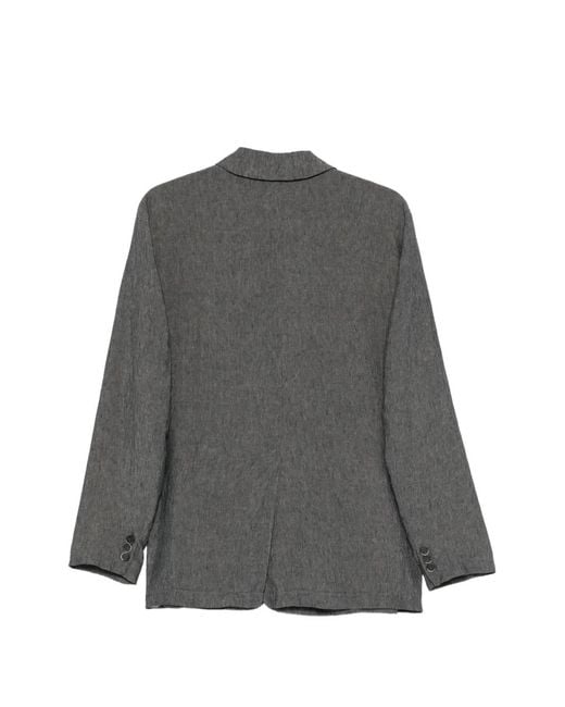 Barena Gray Notched-Lapel Blazer for men