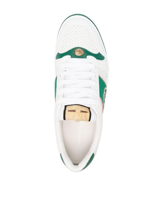 Gucci Green Screener Leather Sneakers for men