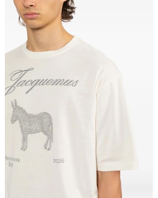 Jacquemus White The Ane T-Shirt for men