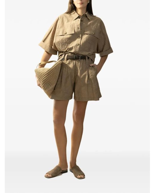 Brunello Cucinelli Natural Mini Blouse