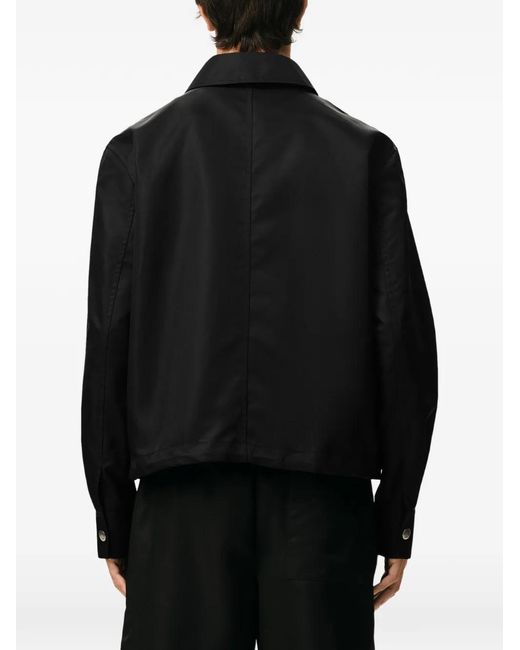 AMI Black Ami De Coeur Button-Fastening Jacket