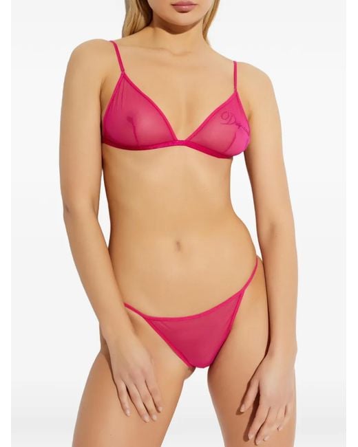 DSquared² Pink Mesh Thong