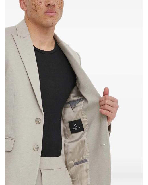 Bruuns Bazaar White Laybbfranco Two-Button Suit Jacket for men