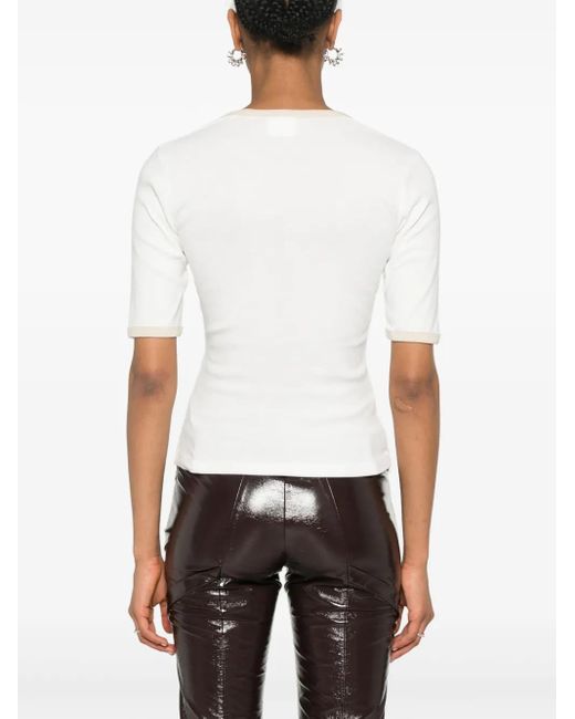 Courreges White Holistic Contrast T-Shirt