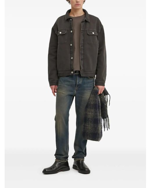 Won Hundred Gray Button-Fastening Denim Jacket for men