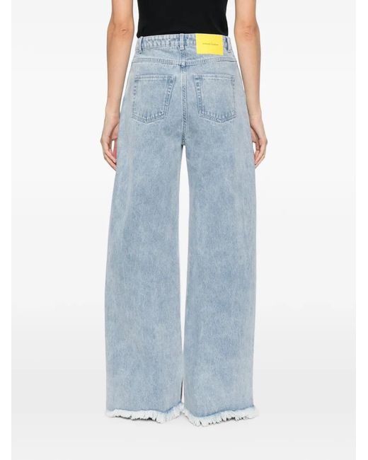 Marques'Almeida Blue Raw-Edge Jeans