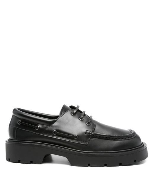Sandro Black Lace-Up Platform Derby Shoes for men