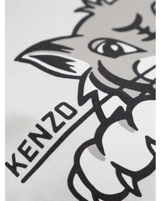 KENZO Gray Printed T-Shirt
