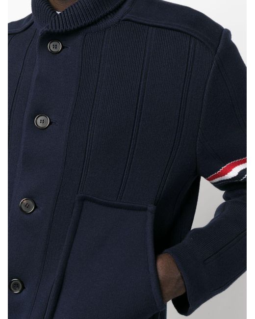 Thom Browne Blue Single-breasted Button-fastening Coat for men