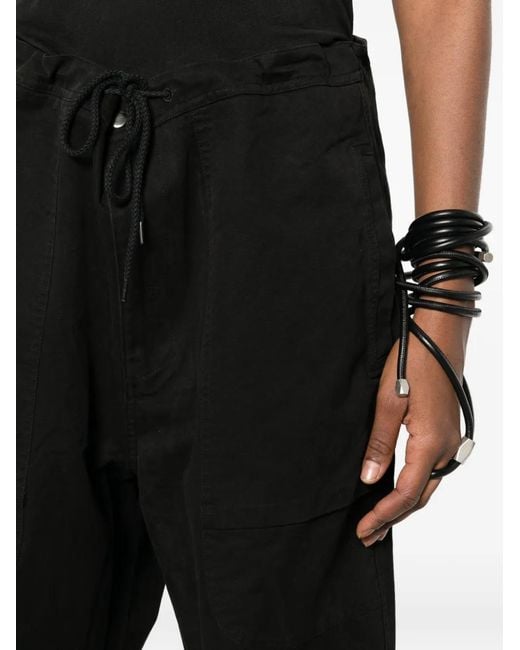 Entire studios Black Drawstring Cargo Trousers