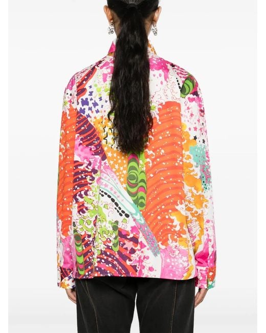 DSquared² Pink Graphic-Print Shirt