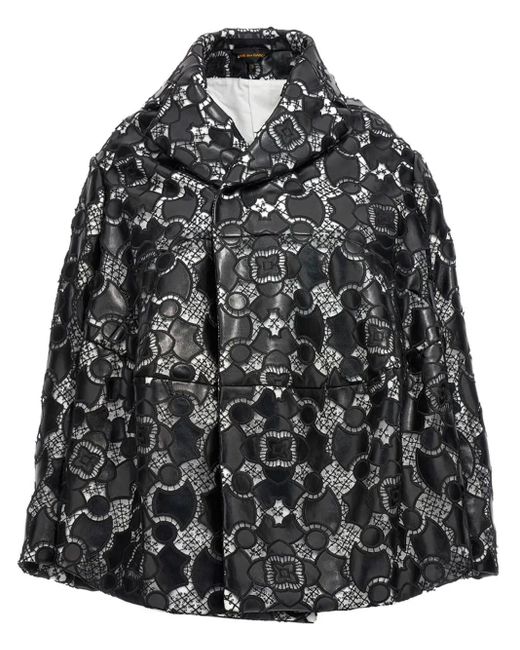 Comme des Garçons Black Lace-Appliqué Jacket