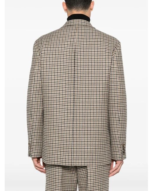 Valentino Garavani Brown Check Blazer for men