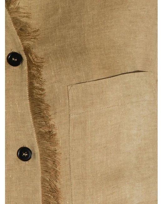 Antonelli Natural Fringed Button Shirt