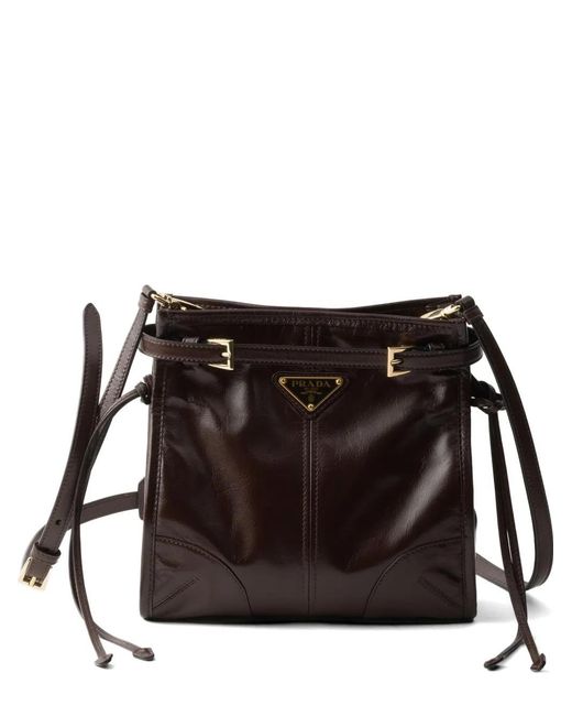 Prada Black Bonnie Leather Mini Shoulder Bag