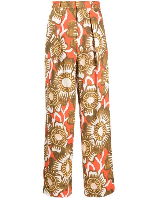 Pantalon Marella à fleurs Mara Hoffman en coloris Orange