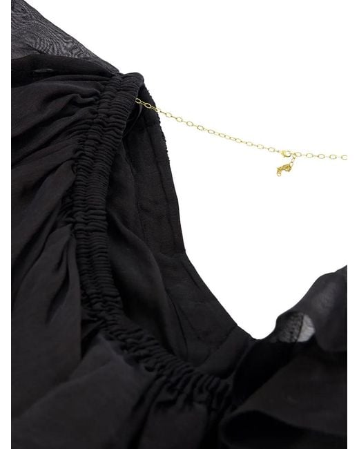 Zimmermann Black Ruffled Blouse