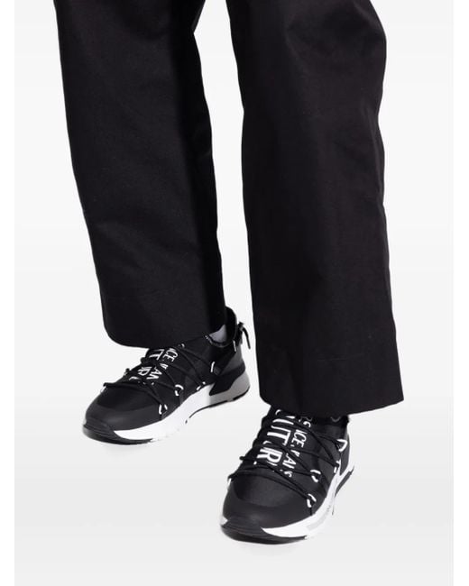 Zapatillas con logo y cordones Versace Jeans Couture de hombre de color Black