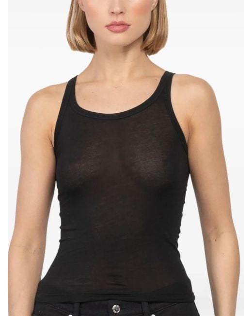 AYA MUSE Black Cotton Tank Top