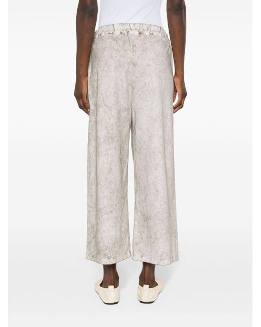 Lunar cropped straight trousers Lauren Manoogian de color White