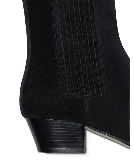 Aeyde Black Agata Cow Suede Leather