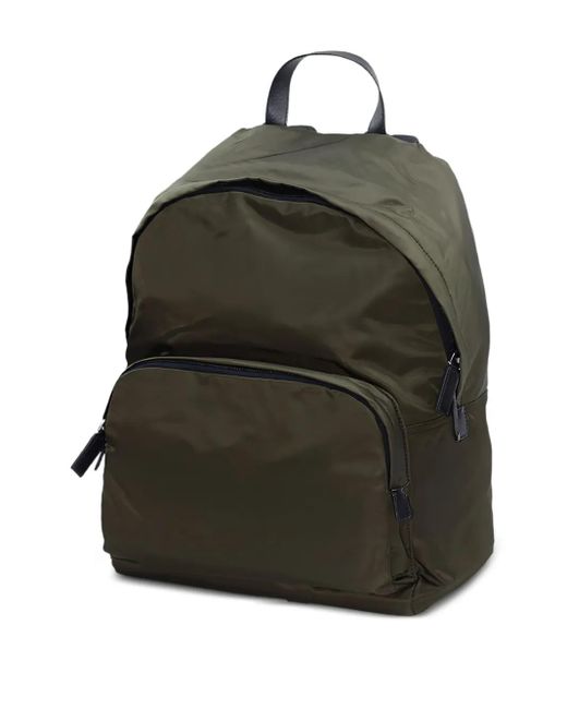 Prada Green Logo-Plaque Backpack for men