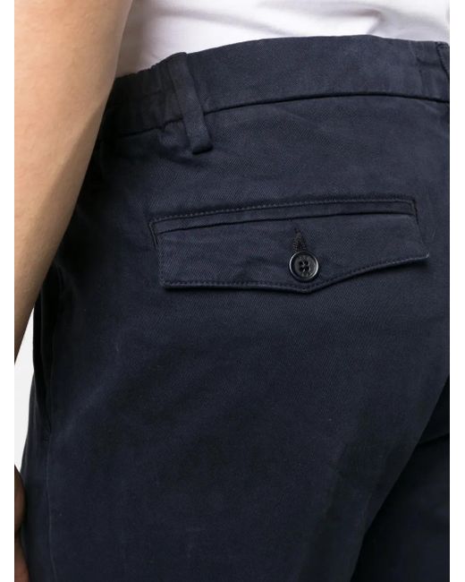 Fay Blue Capri Pince Tailored Trousers for men