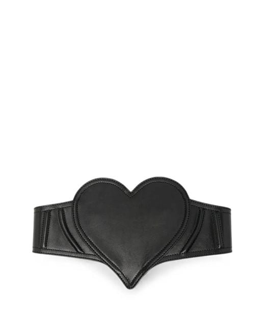 Vivienne Westwood Black Heart-Motif Leather Belt