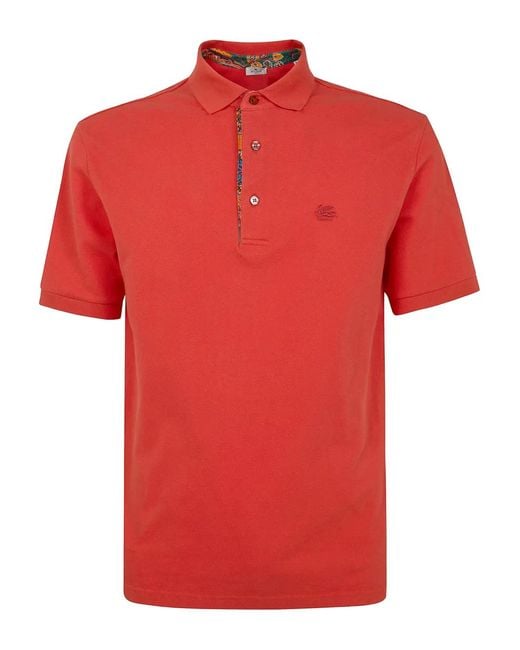 Etro Red Polo Shirt for men